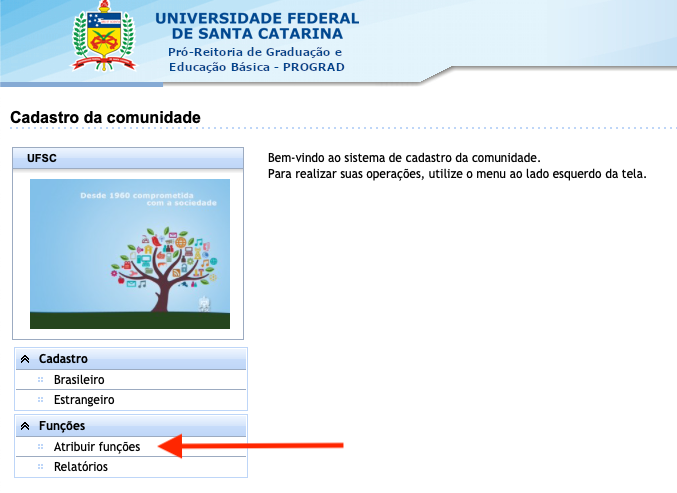 Cadastro Comunidade - Atribuir Funções