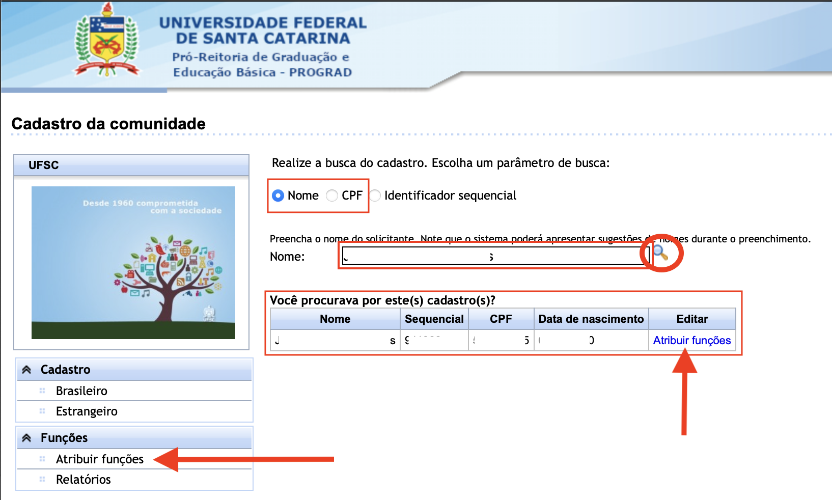 Cadastro Comunidade - Pesquisa
